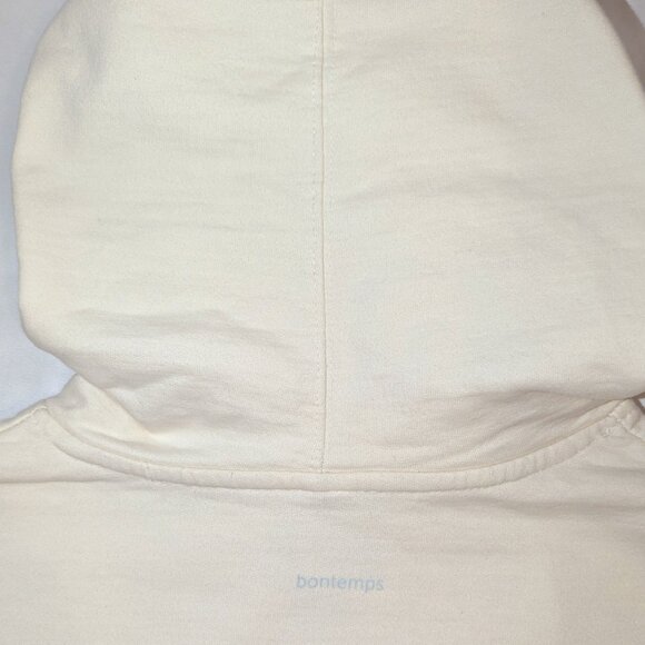 Bontemps | Montauk Hoodie Spell Out Cream Sweatshirt Coastal | Size Small - Picture 7 of 10